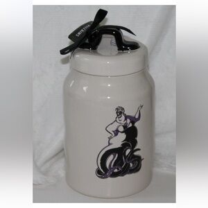 Rae Dunn Disney Villains Ursula UNFORTUNATE SOULS Canister Double Sided NWT
